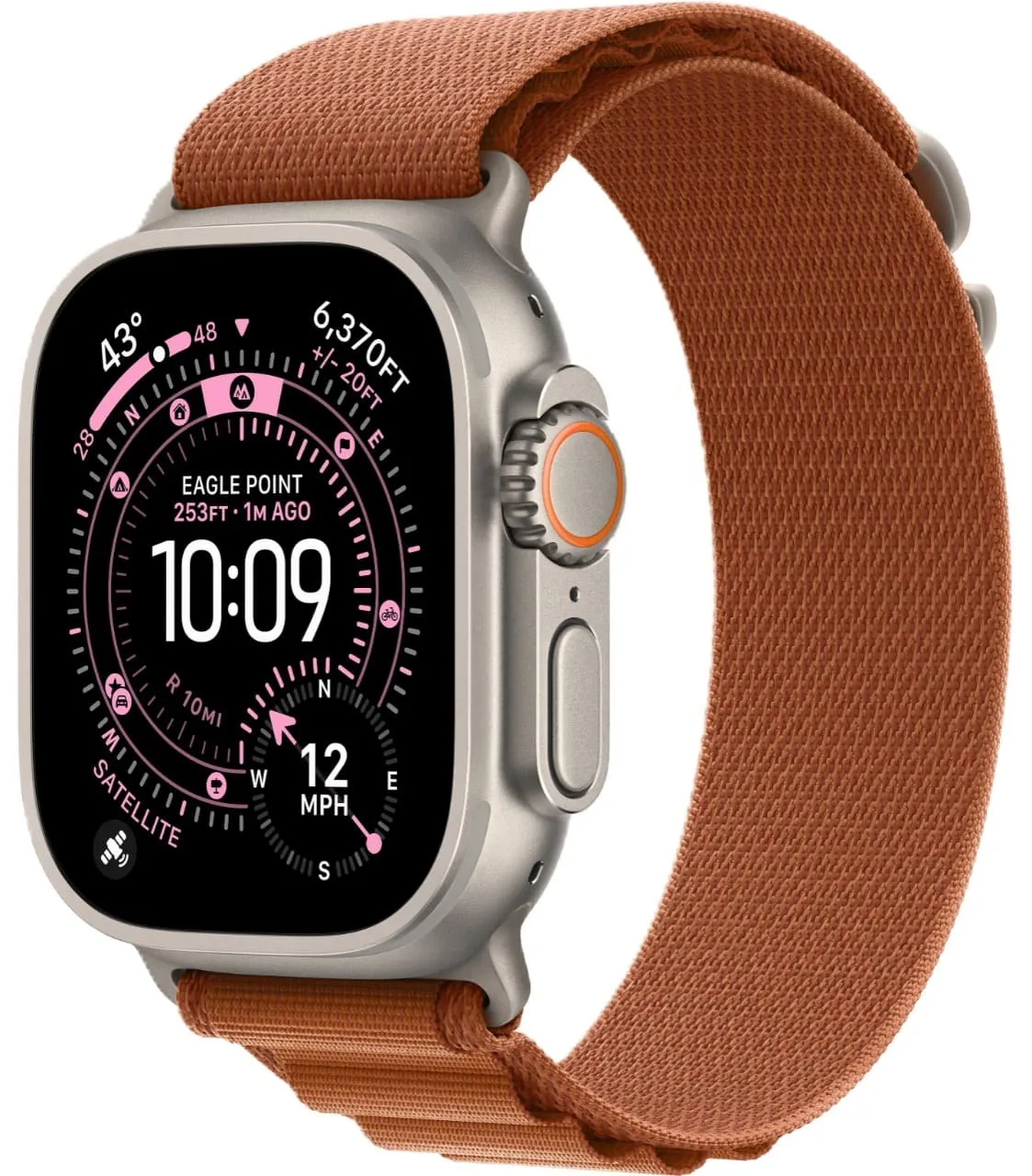Apple Watch Ultra 3 GPS + Cellular, 49 мм, корпус из титана, ремешок Alpine терракотового цвета
