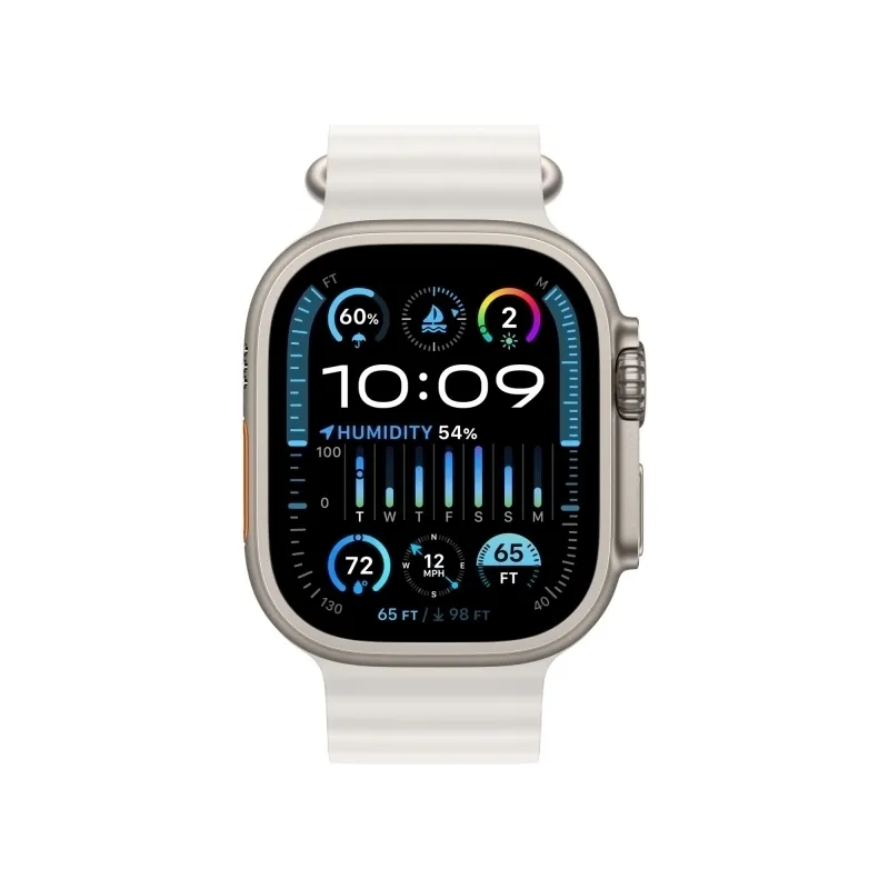 Apple Watch Ultra 2 GPS + Cellular, 49 мм, корпус из титана, ремешок Ocean белого цвета