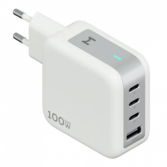 СЗУ Magssory Pulse 100Вт GaN, с функцией быстрой зарядки, Белый