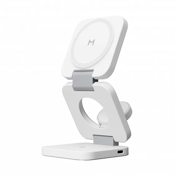 Складное беспроводное зарядное устройство Magssory Flex 3в1, с MagSafe, Белый