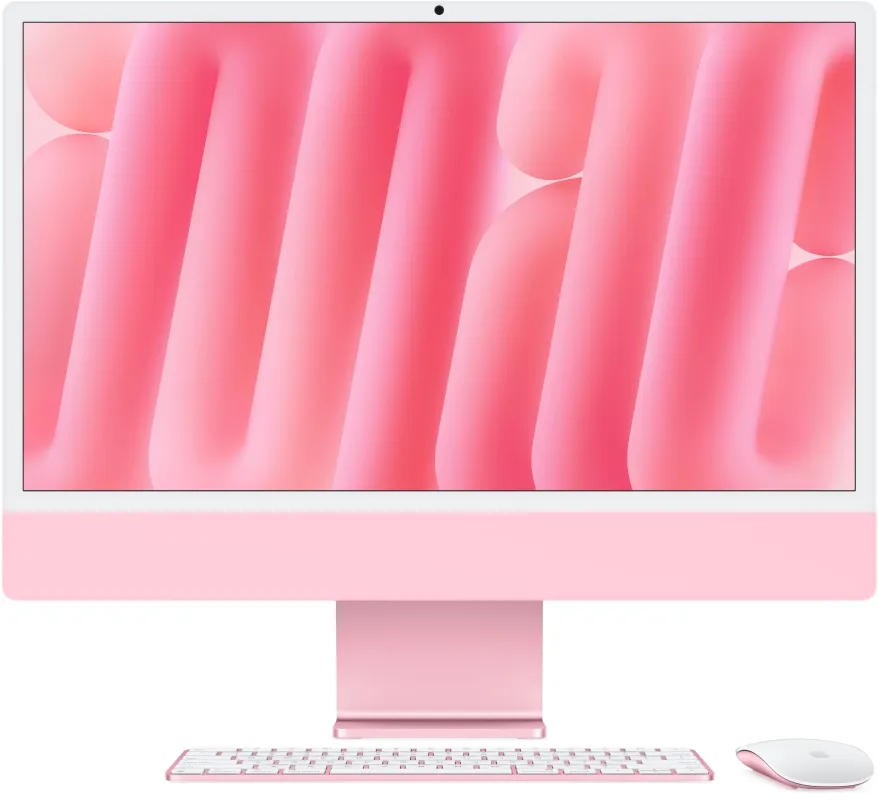 Apple iMac 24" Retina 4,5K, M4 (10C CPU, 10C GPU), 16 ГБ, 256 ГБ SSD, розовый