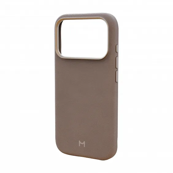 Чехол Magssory Eco-Leather Case для iPhone 17 Pro, с MagSafe, Тёмно-бежевый
