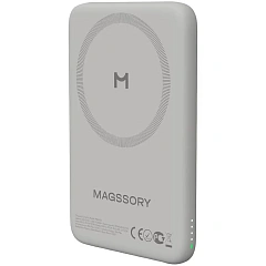 Беспроводной внешний аккумулятор Magssory Core 5K, с MagSafe, Серебристый