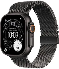 Apple Watch Ultra 3 GPS + Cellular, 49 мм, корпус из черного титана, ремешок Milanese черного цвета