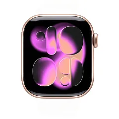 Apple Watch Series 11, 42 мм, корпус из алюминия цвета «розовое золото», спортивный ремешок цвета «лёгкий румянец»