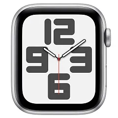 Apple Watch SE (2023), 44 мм, корпус из алюминия серебристого цвета, спортивный ремешок синего цвета