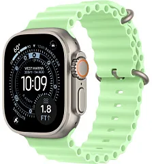 Apple Watch Ultra 3 GPS + Cellular, 49 мм, корпус из титана, ремешок Ocean неоново-зелёного цвета