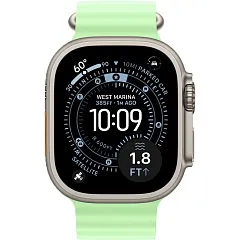 Apple Watch Ultra 3 GPS + Cellular, 49 мм, корпус из титана, ремешок Ocean неоново-зелёного цвета