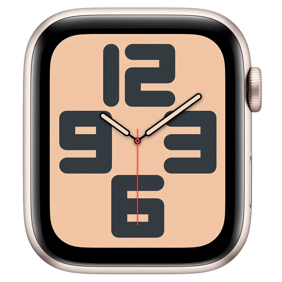 Apple Watch SE (2023), 44 мм, корпус из алюминия цвета «сияющая звезда», спортивный ремешок «сияющая звезда»