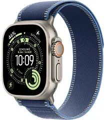 Apple Watch Ultra 3 GPS + Cellular, 49 мм, корпус из титана, ремешок Trail синего/ярко-синего цвета