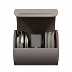 Складное беспроводное зарядное устройство 3в1 Magssory Signature Pro, с поддержкой Qi2, "Титановый"