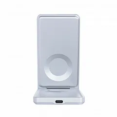 Складное беспроводное зарядное устройство Magssory Flip 3в1, с MagSafe, Серебристый