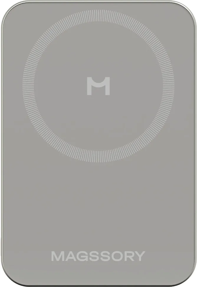 Беспроводной внешний аккумулятор Magssory Pride Pro 5K Magnetic Power Bank, с поддержкой Qi2, "Титановый"
