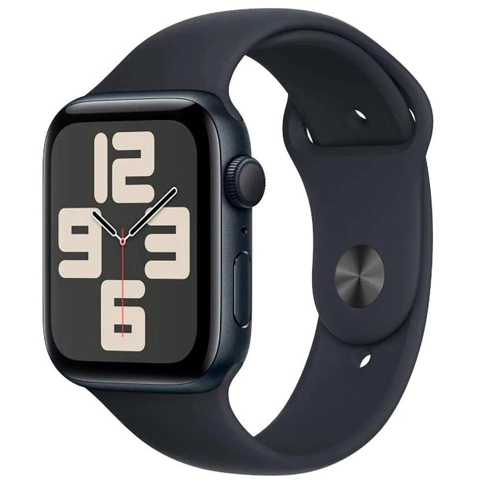 Apple Watch SE (2023), 40 мм, корпус из алюминия цвета «тёмная ночь», спортивный ремешок «тёмная ночь»