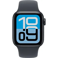 Apple Watch SE (2025), 40 мм, корпус из алюминия цвета «полуночный черный», спортивный ремешок цвета «полуночный черный»