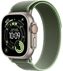 Apple Watch Ultra 3 GPS + Cellular, 49 мм, корпус из титана, ремешок Trail зелёного/неонового цвета