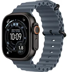 Apple Watch Ultra 3 GPS + Cellular, 49 мм, корпус из чёрного титана, ремешок Ocean «якорно-синего» цвета