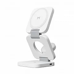 Складное беспроводное зарядное устройство Magssory Flex 3в1, с MagSafe, Белый