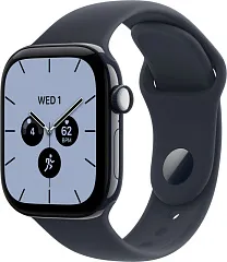 Apple Watch Series 12, 42 мм, Ceramic, корпус цвета «Ночной синий», спортивный ремешок тёмно-синего цвета